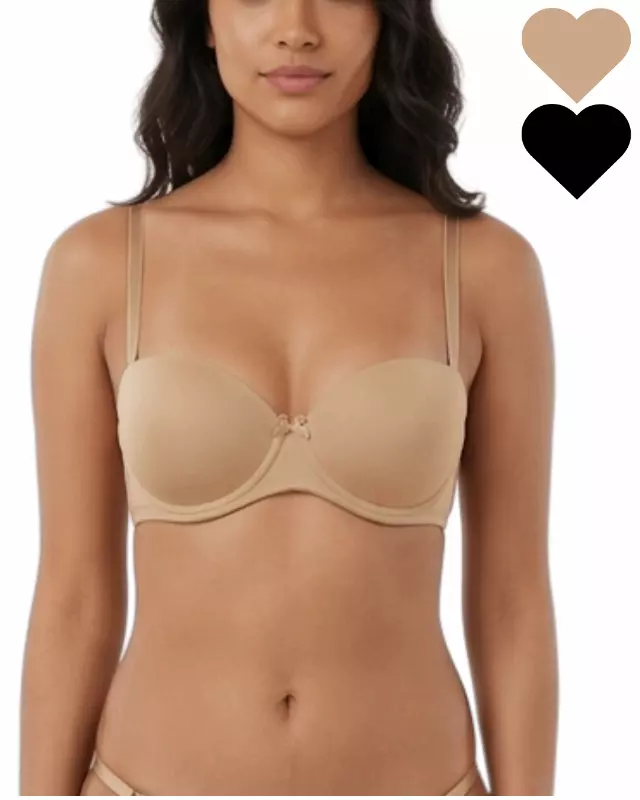 Sarah Strapless 2-Pack Bra — Nude / 36C