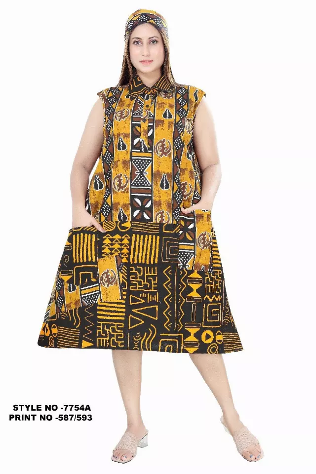 7754A Sleeveless Mixed Print Short Dress (3 PCS PRE-PACK) - $15.00 EACH — One Size (4 - 24) / Print-587/593