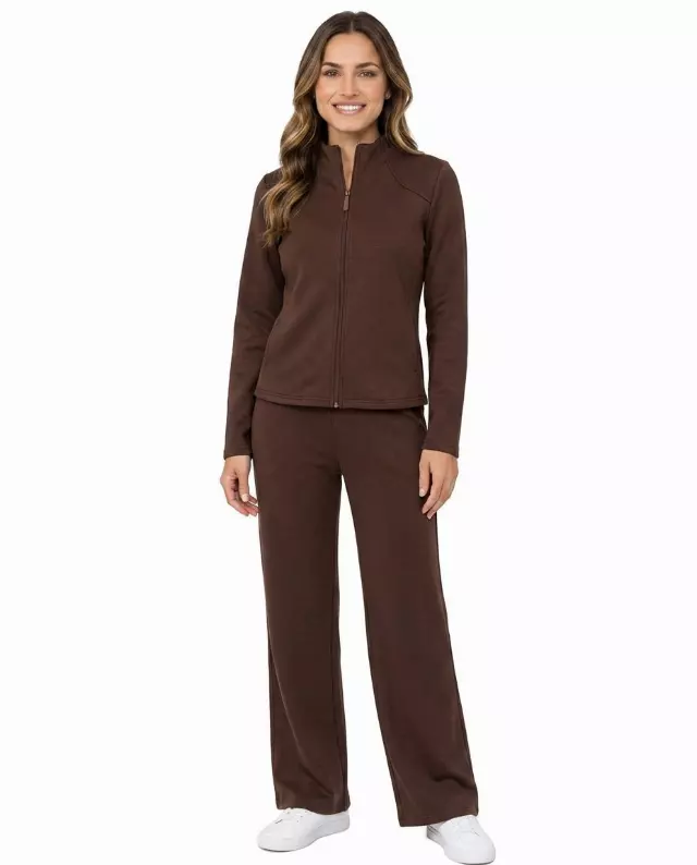 Modal 2pc Loungewear Set #604 — Dark Brown / S-M-L-XL