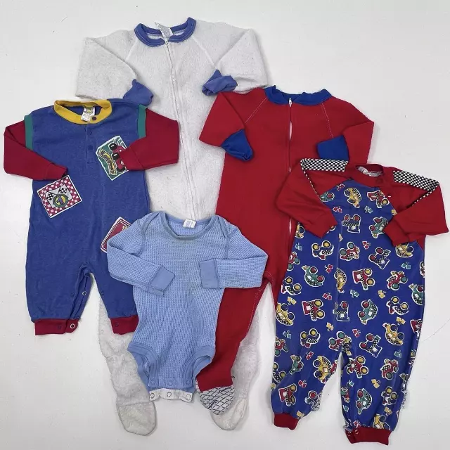 Vintage 90s Kids Onesies Lot Gerber Healthtex Carter's Made in USA Sz 18M-4T
