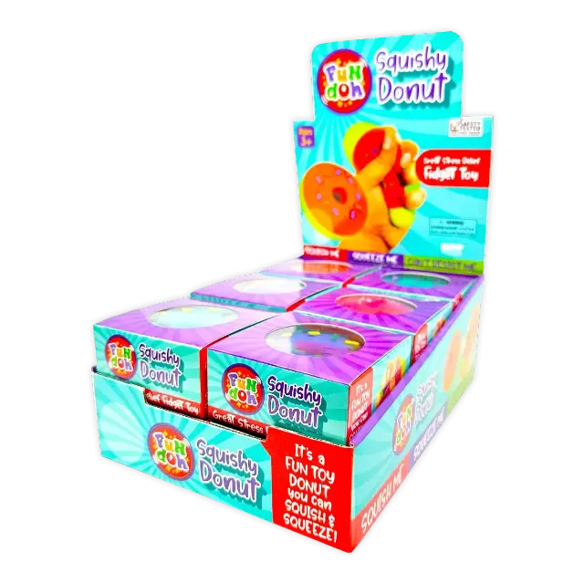 Fun Doh™ Squish and Squeeze Donut Toy - 12 Pieces Per Retail Ready Display 25083