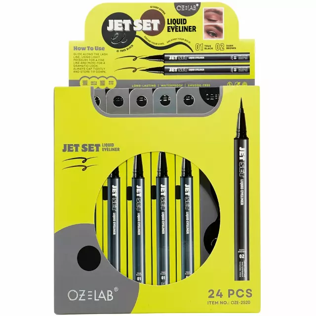 Oz Lab Jet Set Liquid Eyeliner - Wholesale Display 24 Units (OZE-2520)