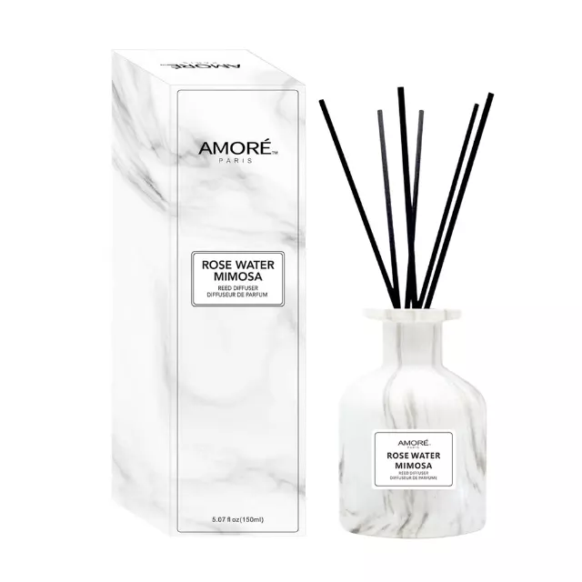 Premium Reed Diffusers - 5.07 fl Oz (150ml) — Rose Water Mimosa