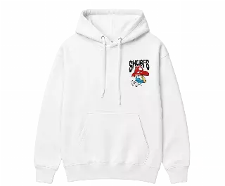 THE SMURFS SMURF CHARACTER HOODIE WHITE