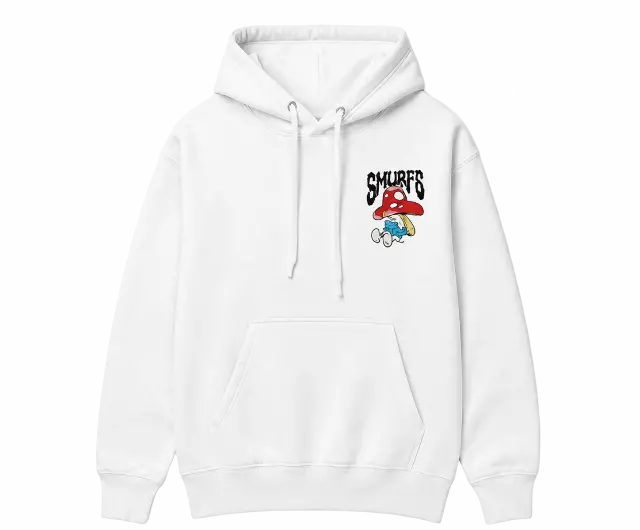 THE SMURFS SMURF CHARACTER HOODIE WHITE
