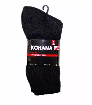 Socks - 10-13 Black Crew Socks - 202B-3