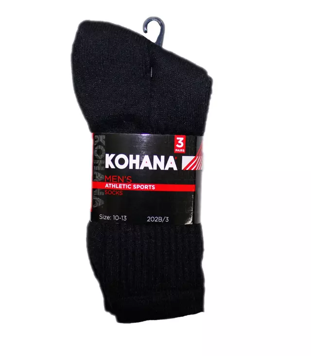Socks - 10-13 Black Crew Socks - 202B-3