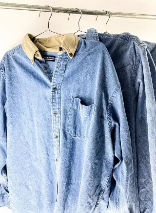 Vintage & Modern Men's Denim Shirts Mix Of 20