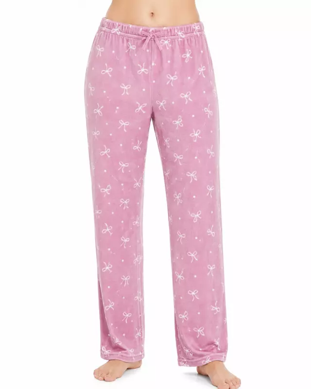 Ladies' Micro Polar Lounge Pants #08 — Mauve / S-M-L-XL