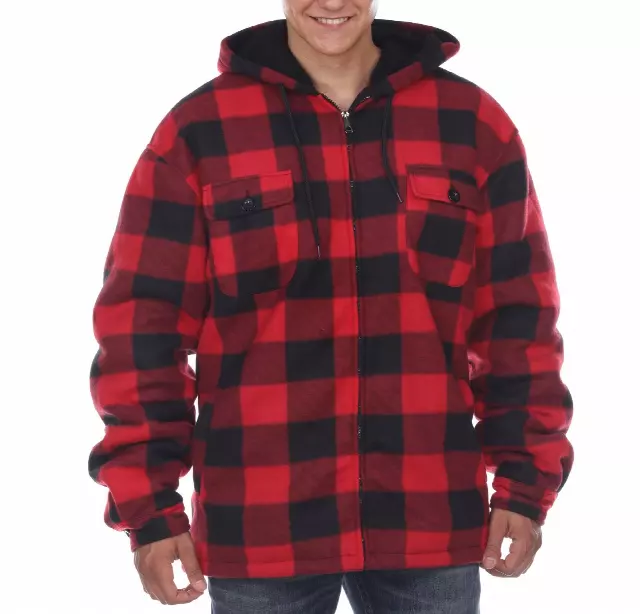 Men's Checker Sweater- Style #MFJ130- $15.00/Unit - 12PCS/CS - PLEASE SEE DESCRIPTION — Buffalo Red