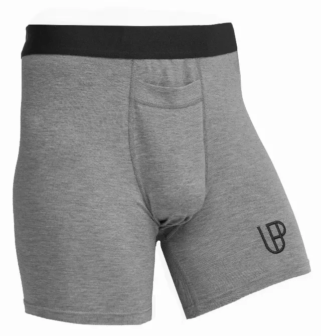 UP Boxers Heather Gray Modal Boxer Brief — S