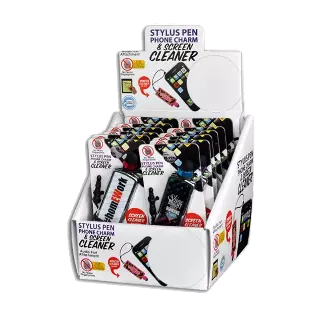 Stylus with Audio Port Attachment Pen - 12 Pieces Per Retail Ready Display 29582