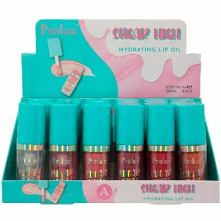 Prolux Sugar High Hydrating Lip Oil - Wholesale Display 24 Units (K-426-A)
