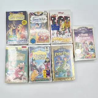 Disney VHS Movie Lot 7 Tapes Sealed Masterpiece Collection Clamshell Vintage