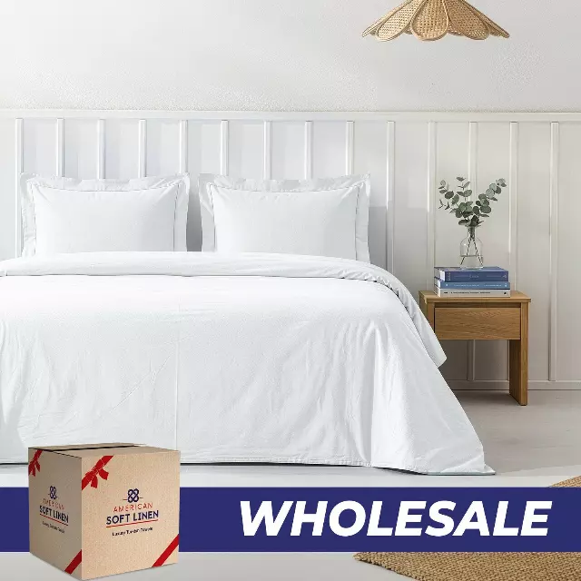 Wholesale Duvet Cover Sets – 100% Washed Cotton Hotel Bedding Bulk