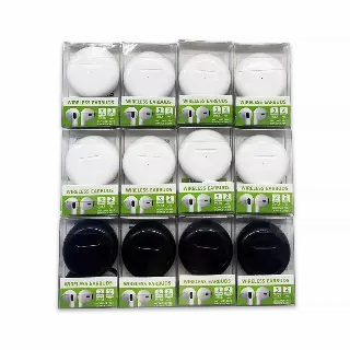 Wireless Earbuds With Round Charging Case - 12 Pieces Per Pack 24688