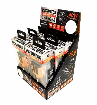 Car Charger Dual Port USB / USB-C 40 Watts - 6 Pieces Per Retail Ready Display 23247