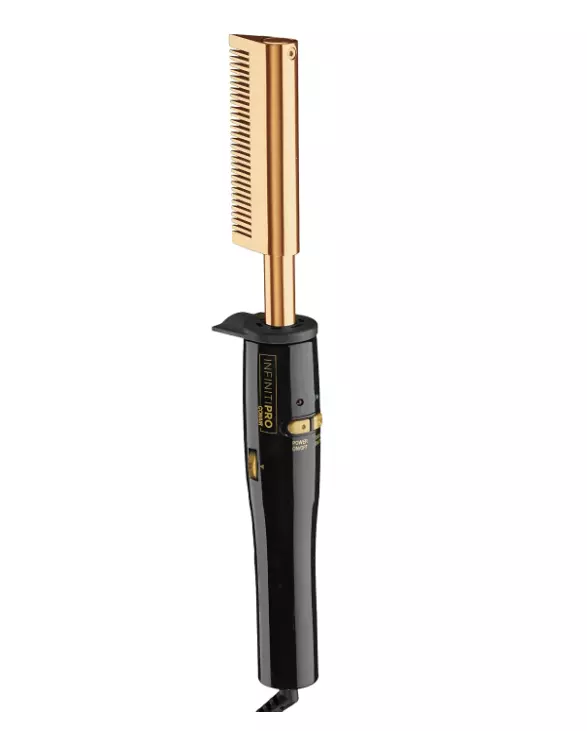INFINITIPRO by CONAIR Ultra-High Heat Gold-Plated Straightening Comb 1 Count (Pack of 1)
