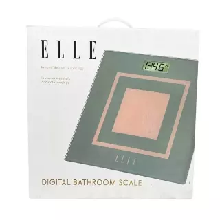 Wholesale Lot Of 120 ELLE Precision Digital Bathroom Scales – UPC 681066020173 – MSRP $29.99 – Your Price Is Only $6.00 Each