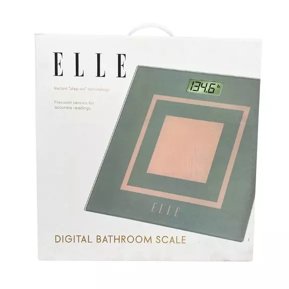 Wholesale Lot Of 120 ELLE Precision Digital Bathroom Scales – UPC 681066020173 – MSRP $29.99 – Your Price Is Only $6.00 Each