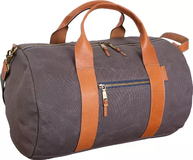 Boarding Pass The Voyager 21" Waxed Canvas Duffel - Grey