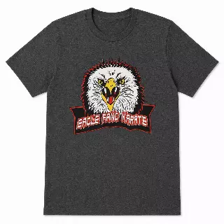 COBRA KAI EAGLE FANG KARATE T-SHIRT HTR CHARCOAL