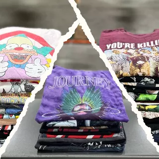 Pick 3 Custom 50lb T-Shirt Bale — Rock / Music / Cartoon / TV / Movies
