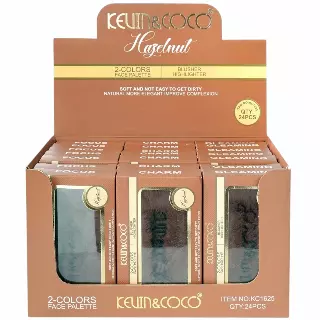 Kevin & Coco Hazelnut Blusher Highlighter - Wholesale Display 24 Units (KC1625)