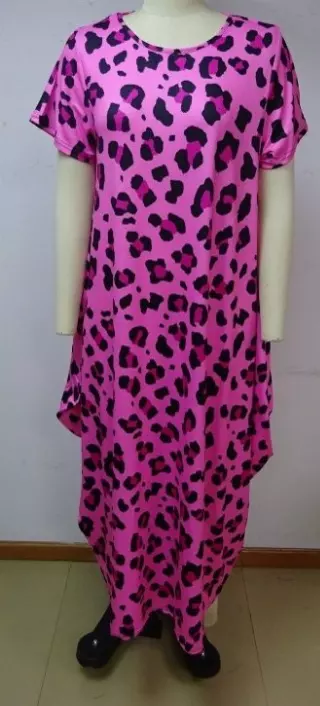 CHH-22004 ON SALE!! PINK - BLACK ANIMAL PRINT Maxi Dress - One Size (3-PCS PRE-PACK) ($10.00 Each)