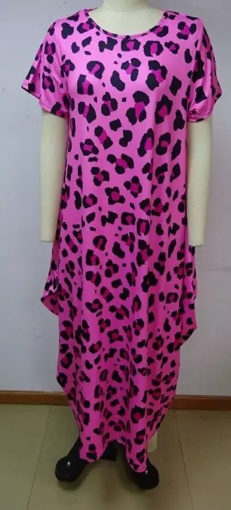 CHH-22004 ON SALE!! PINK - BLACK ANIMAL PRINT Maxi Dress - One Size (3-PCS PRE-PACK) ($10.00 Each)