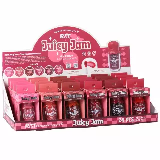 Romantic Beauty Juicy Jam Glossy Lip Lacquer - Wholesale Display 24 Units (LG7072)
