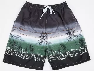 Men's Dark Palms Drawstring Swim Trunks- Style #MP615- $5.90/Unit