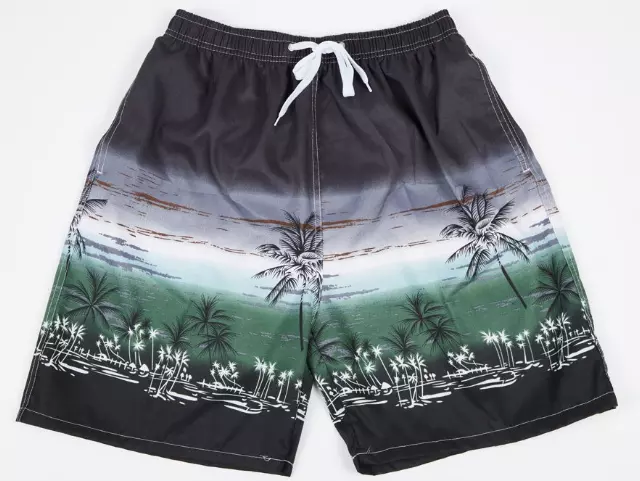 Men's Dark Palms Drawstring Swim Trunks- Style #MP615- $5.90/Unit
