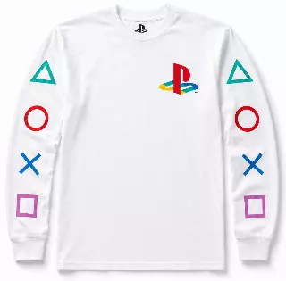 PLAYSTATION PS LOGO L/S SHIRT WHITE