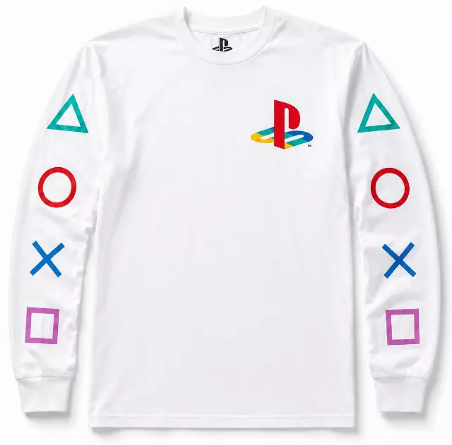PLAYSTATION PS LOGO L/S SHIRT WHITE