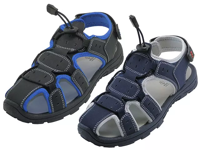 S3600-B - Wholesale Youth's "Easy USA" Back Strap Velcro Sandals