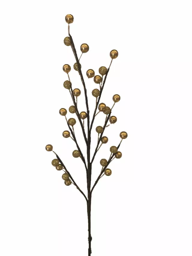 PPX5029Gold – 18”muted/Sparkle combination Berry spray x35- Min 1 dz – Case pk 60 dz