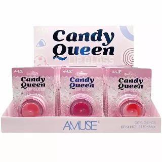 Amuse Candy Queen Lip Gloss - Wholesale Display 24 Units (BT106MIX)