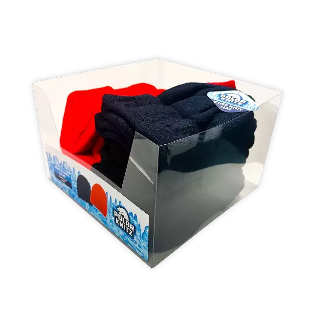 Cuffed Knit Hat Beanie in Assorted Colors - 18 Pieces Per Retail Ready Display 22693