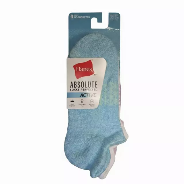 #4-H-6548 ‘Hanes’ Girls No Show Tab Socks 4 Pair Pack – $2.40 per pack (7 Packs)