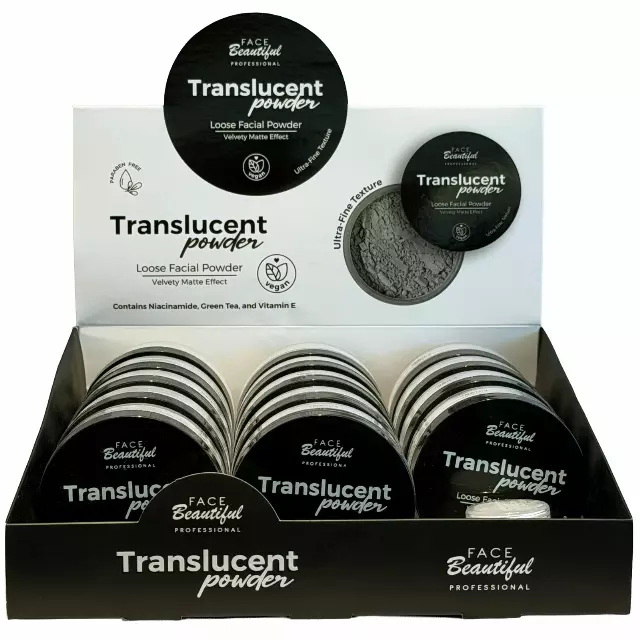 Face Beautiful Loose Powder Translucent - Wholesale Display 14 Units (FB-013)