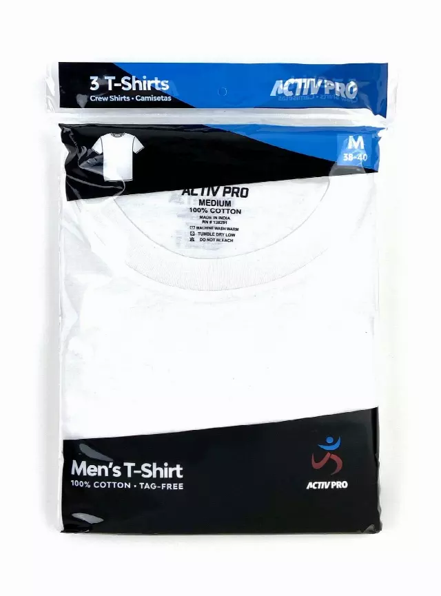 Men's White T-Shirt (3-Pack) — White / Extra Large
