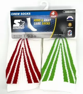 #4-STR-1 Starter Youth Crew Socks – $1.00 per pack of 4 (24 Packs)