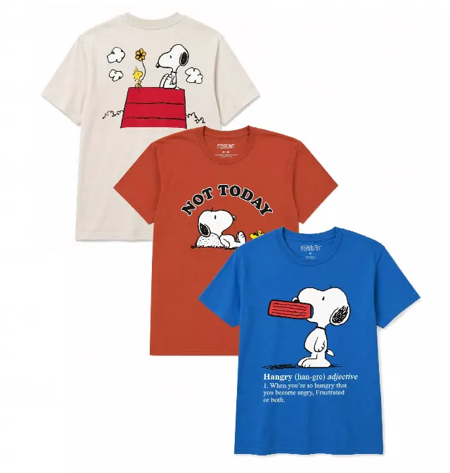 ASSORTED PEANUTS SNOOPY T-SHIRTS MULTI