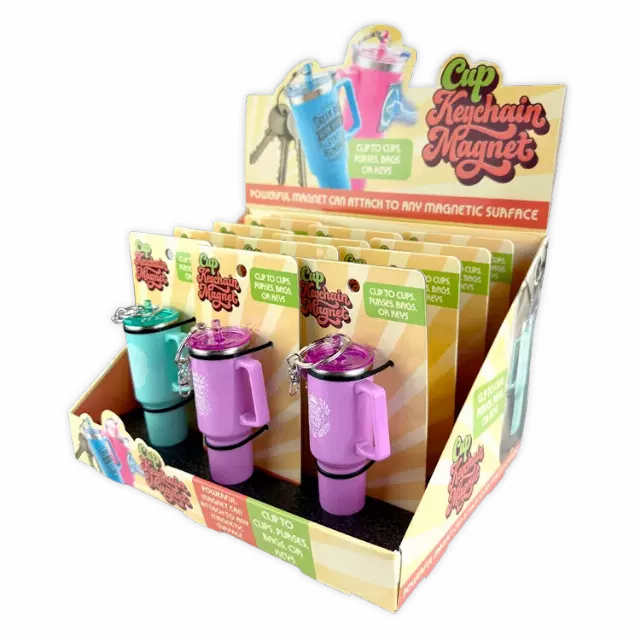 Cup Magnetic Keychain - 12 Pieces Per Retail Ready Display 26102