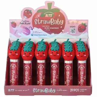 Romantic Beauty Strawbaby Shimmer Lip Oil - Wholesale Display 24 Units (L7154)