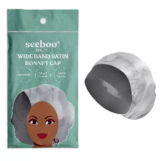 Women's Silky Satin Head Scarf Hair Wrap Cap Hat Headband — Marble