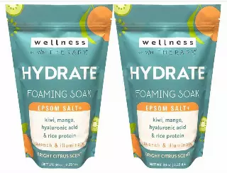 Wellness By Village Naturals Therapy, Hydrate Foaming Bath Soak, 36 oz, Pack of 2