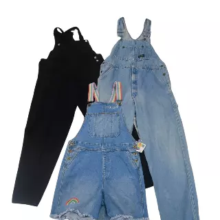 Vintage & Modern Denim Overalls Mix of 10