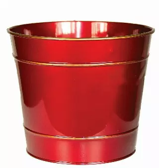 XMT2001RED – 7” wide x 6” deep red tin with gold accent W/L-Min 12 Pcs- Case Pk. 72 Pcs